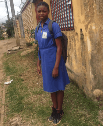 AMOMBO Marie Lucie,  Elève au lycée de la Cité Verte en classe de 4e